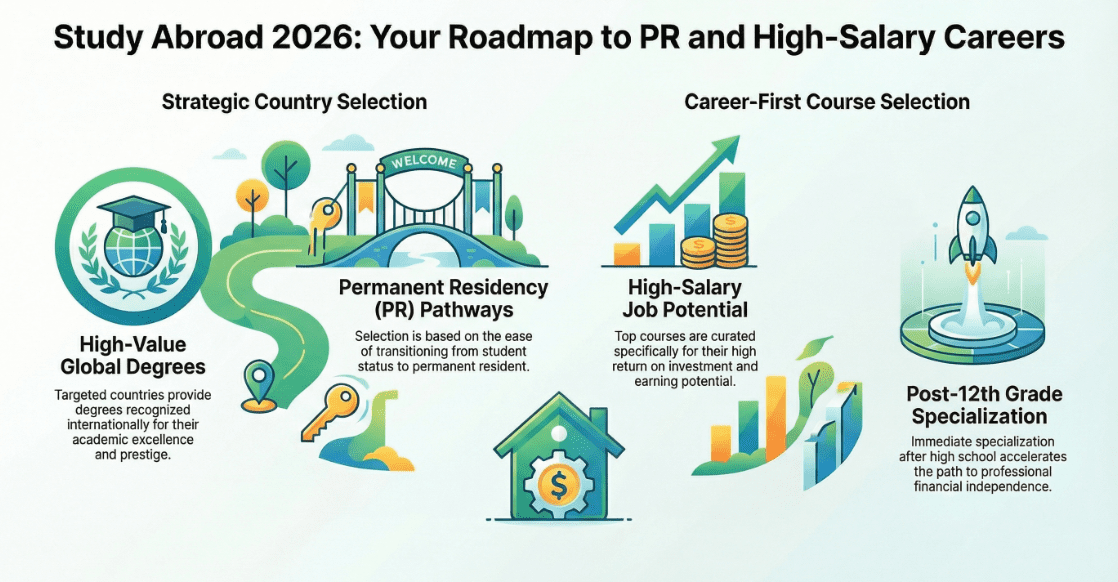 Best countries to study abroad 2026 and top courses after 12th for PR - Jaivik Overseas Consultants
