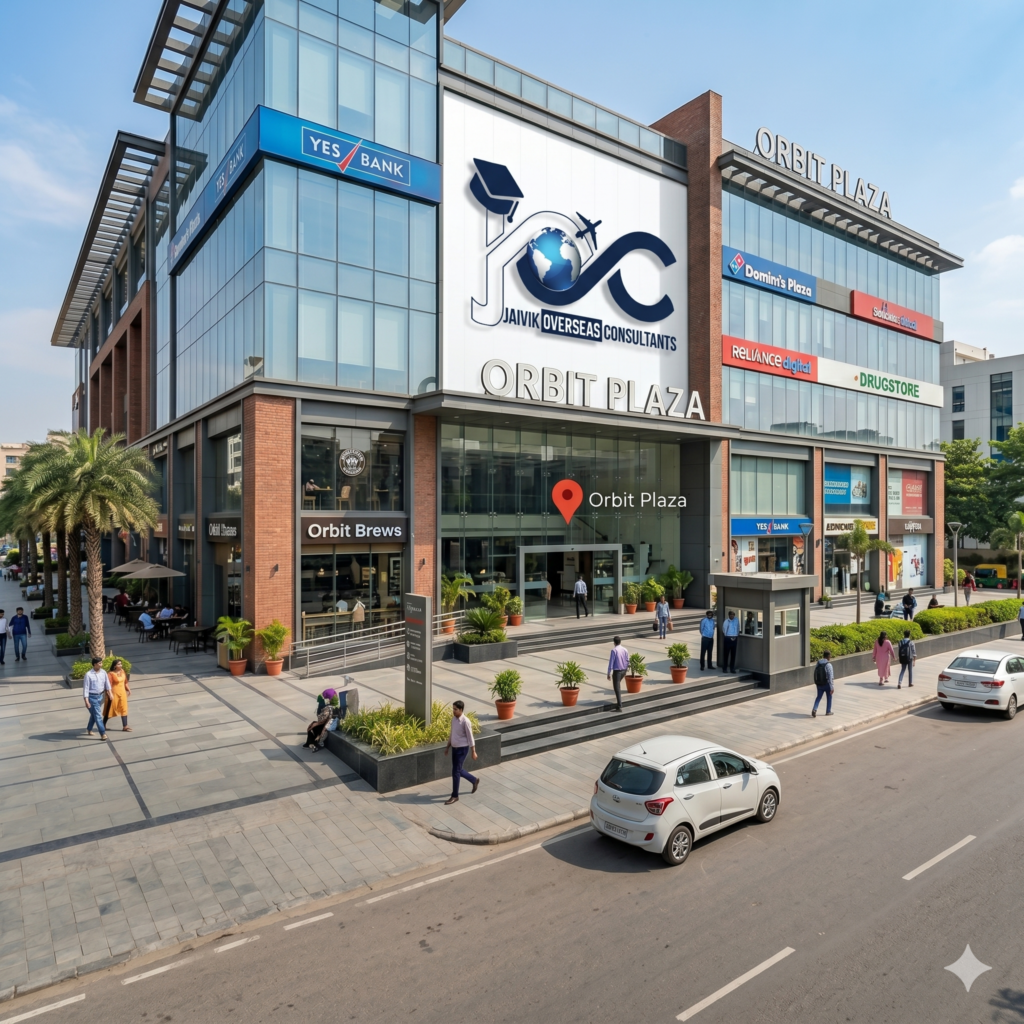 Jaivik Overseas Consultants office entrance in Ghaziabad, study abroad consultants